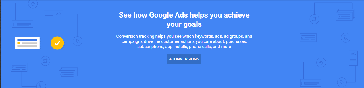 Google Ads conversions button