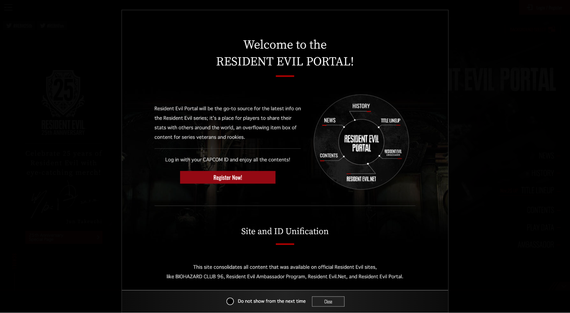 Resident Evil splash page