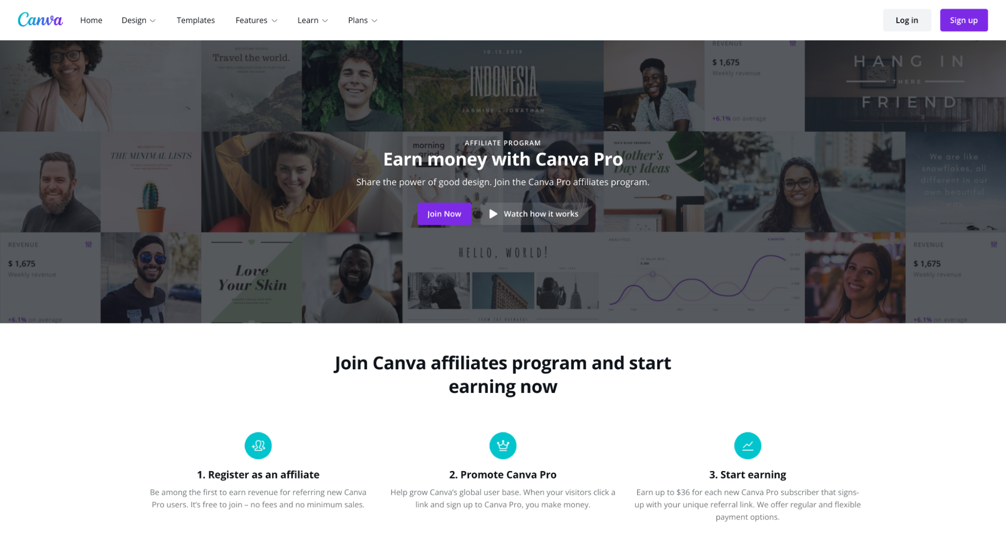 Canva affiliate page