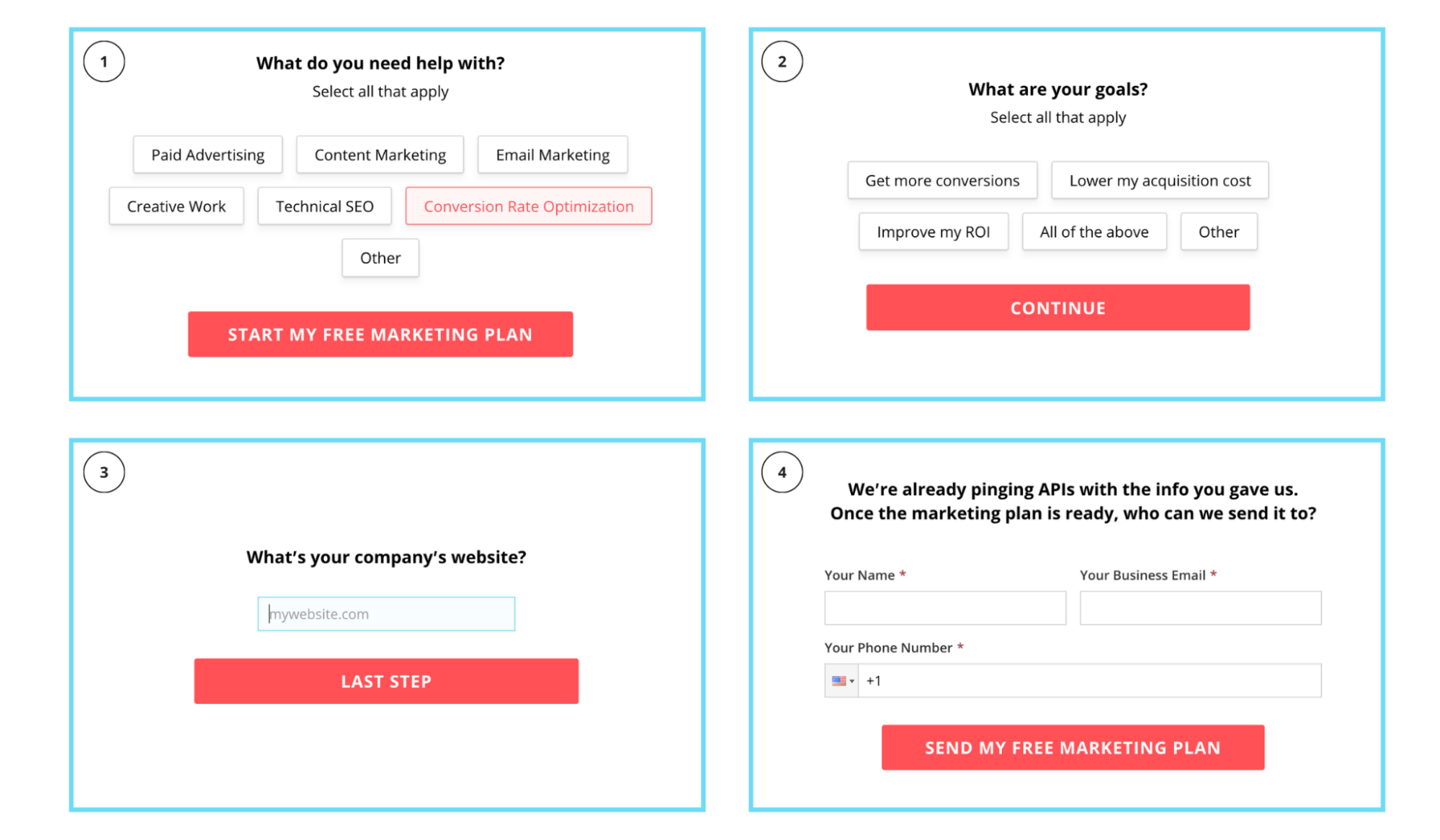 KlientBoost lead capture form