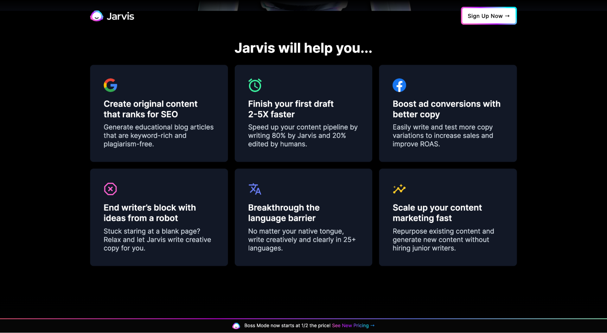 Jarvis nails benefits over features