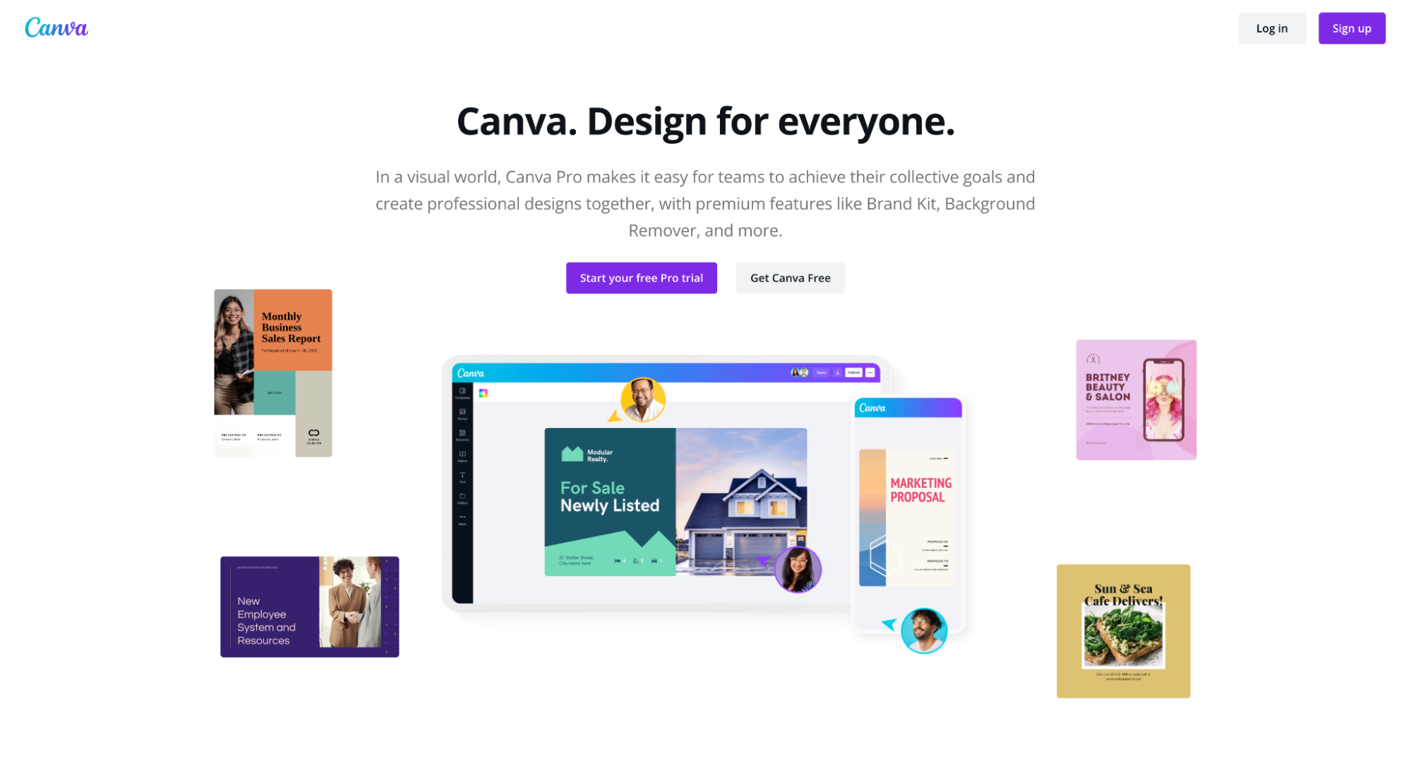 Canva click-through page