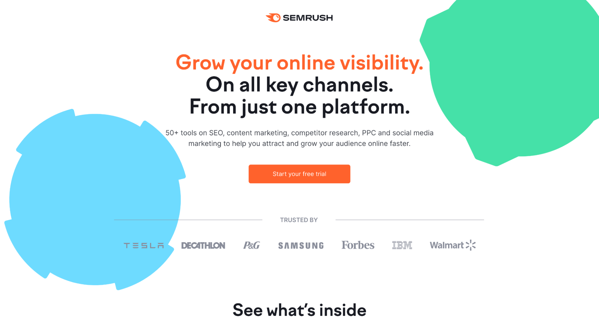 SEMRush click-through page