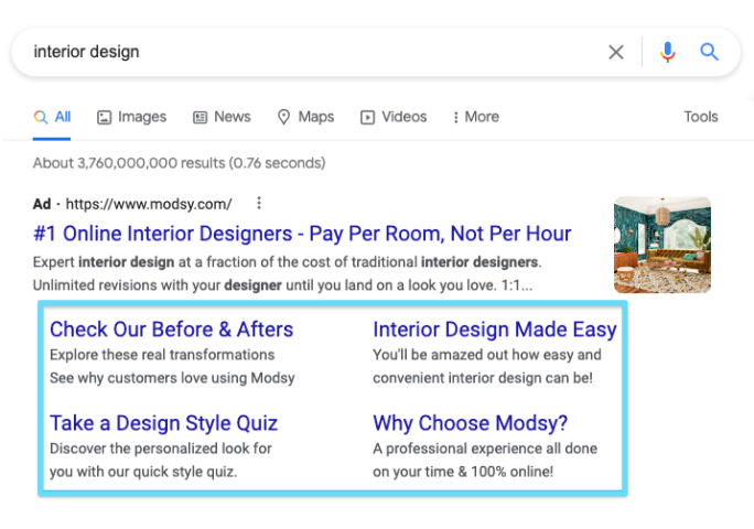 Google Search Network ad extensions