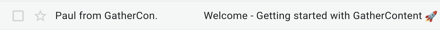 Welcome email subject line
