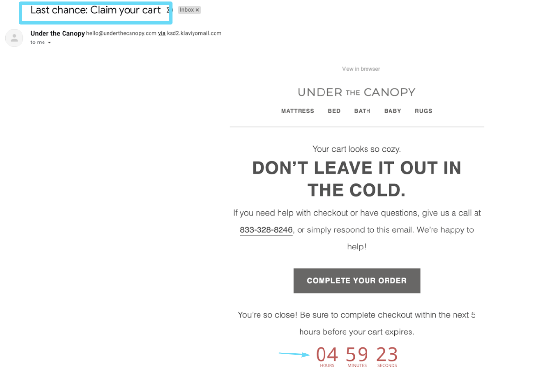 Underthecanopy email marketing