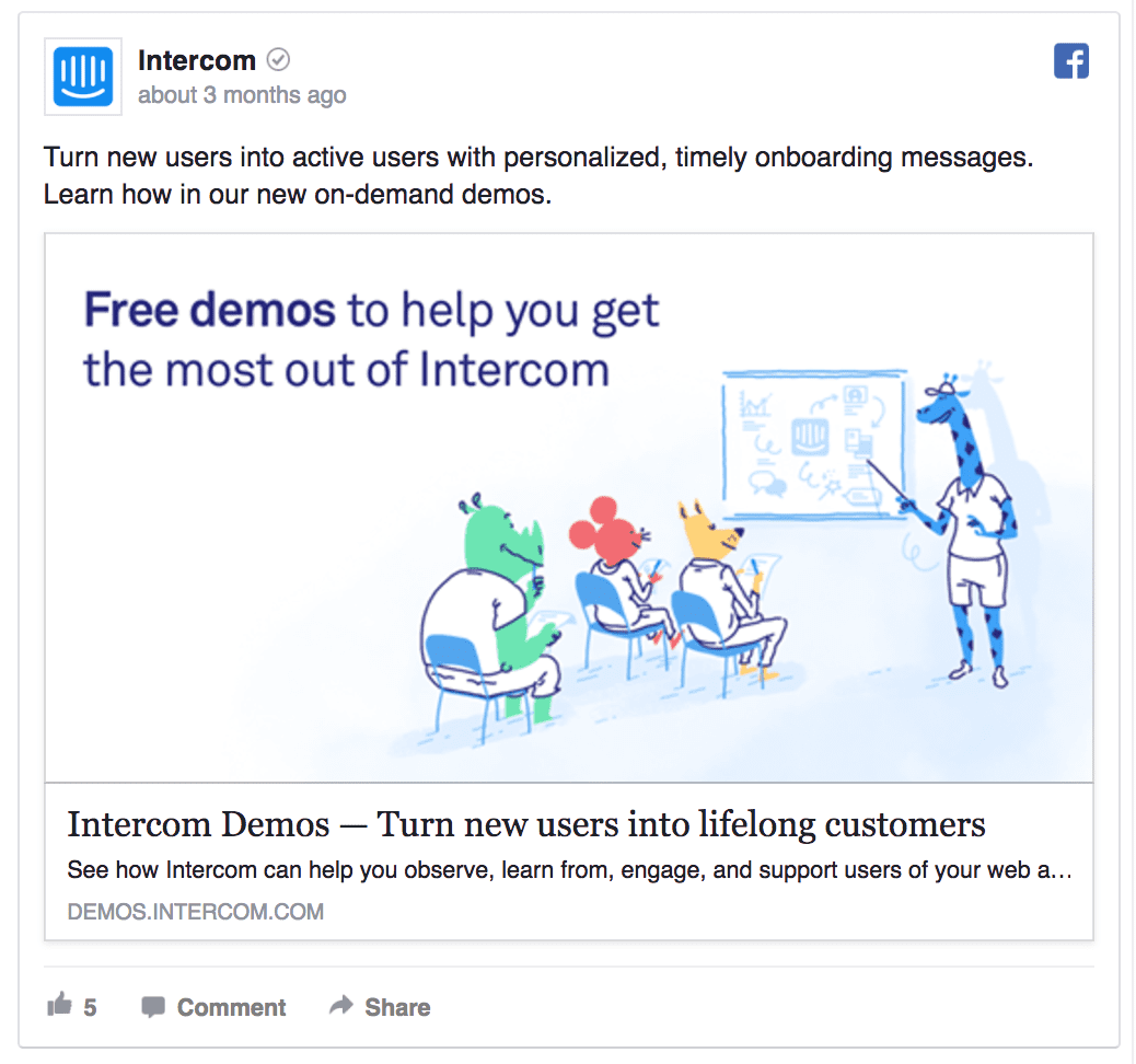 This Intercom ad introduces a specific feature